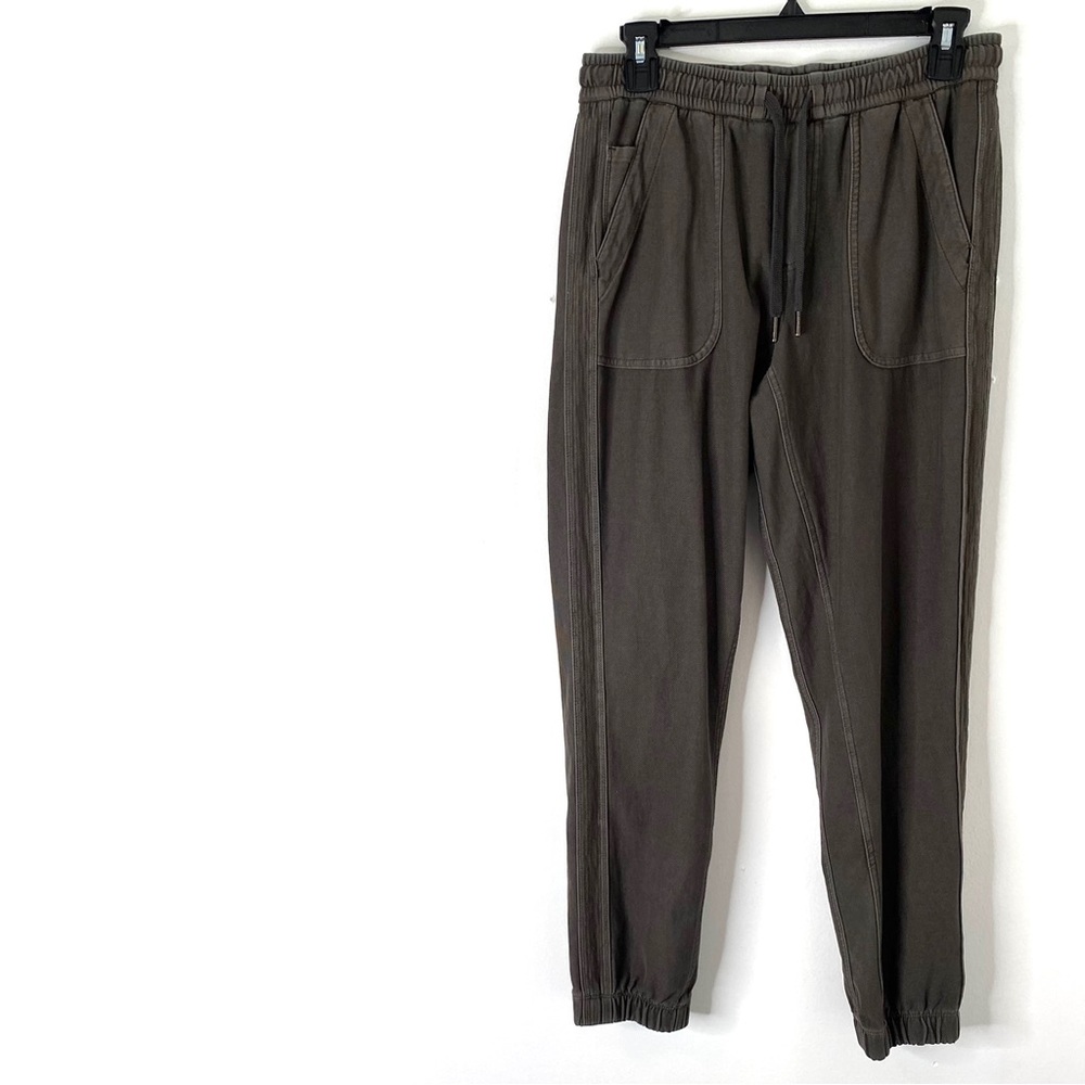 Athleta Farallon Jogger Grey Green Drawstring Elastic Waist Pocket Stretch Pants